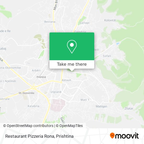 Restaurant Pizzeria Rona map