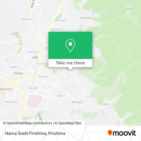 Nama Sushi Prishtina map