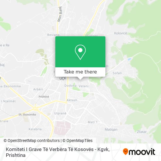 Komiteti I Grave Të Verbëra Të Kosovës - Kgvk map