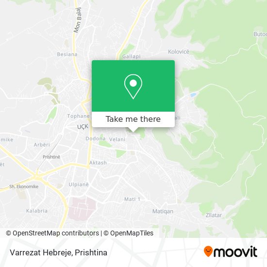 Varrezat Hebreje mapa