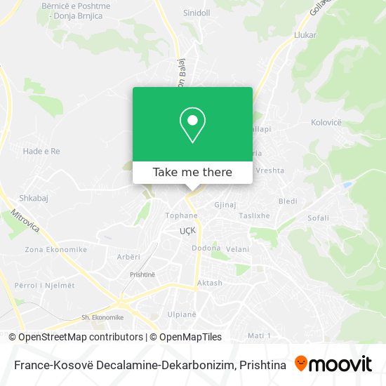 France-Kosovë Decalamine-Dekarbonizim map