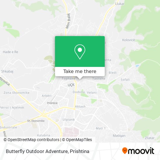 Butterfly Outdoor Adventure map