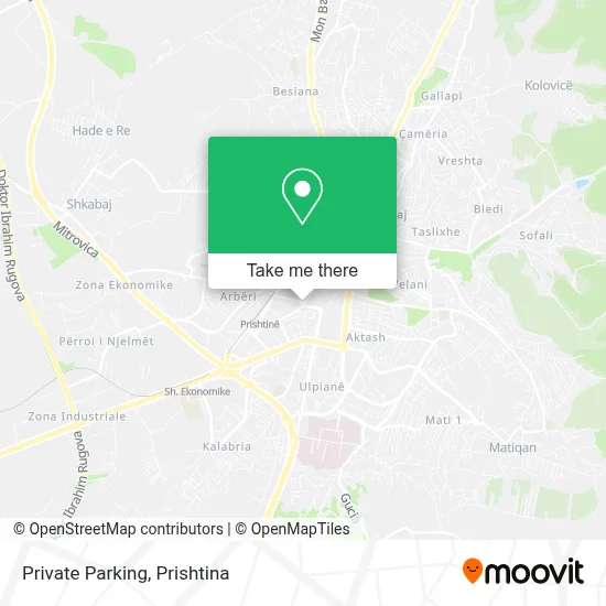 Parking Privat map