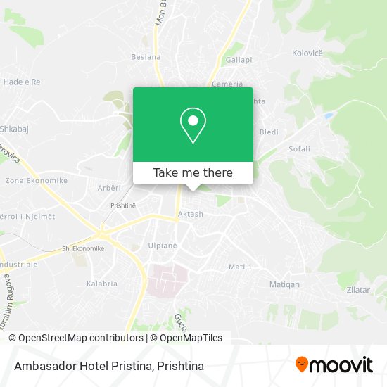 Ambasador Hotel Pristina map