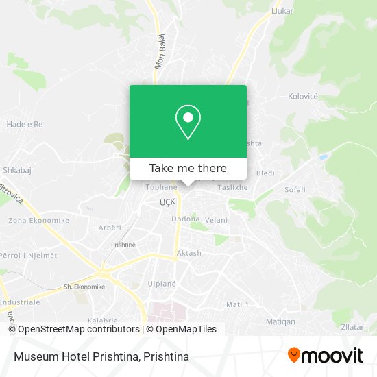 Museum Hotel Prishtina mapa