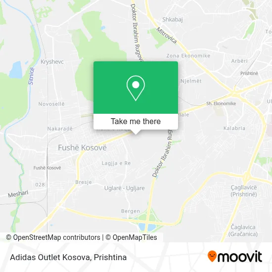 Adidas Outlet Kosova map