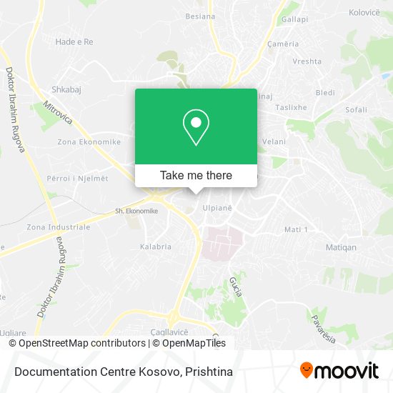 Documentation Centre Kosovo map