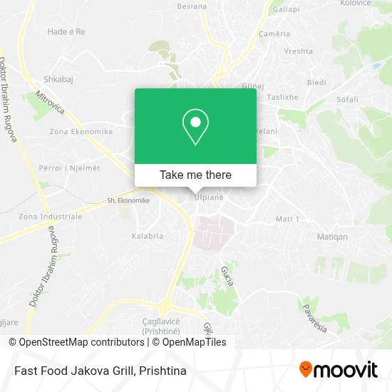 Fast Food Jakova Grill map