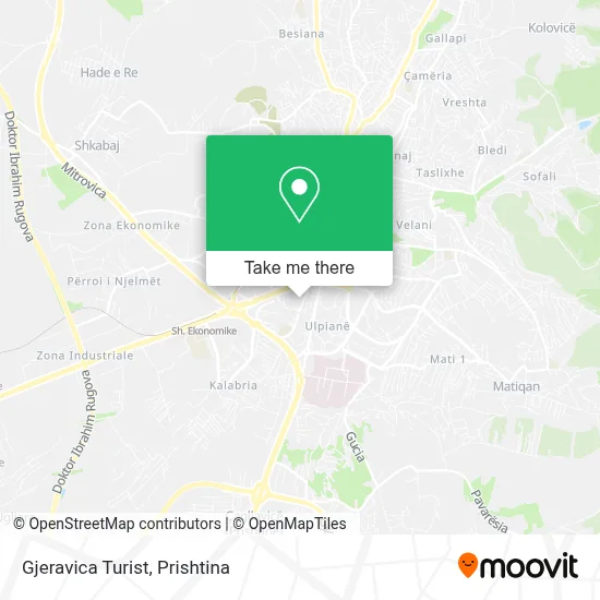 Gjeravica Turist map