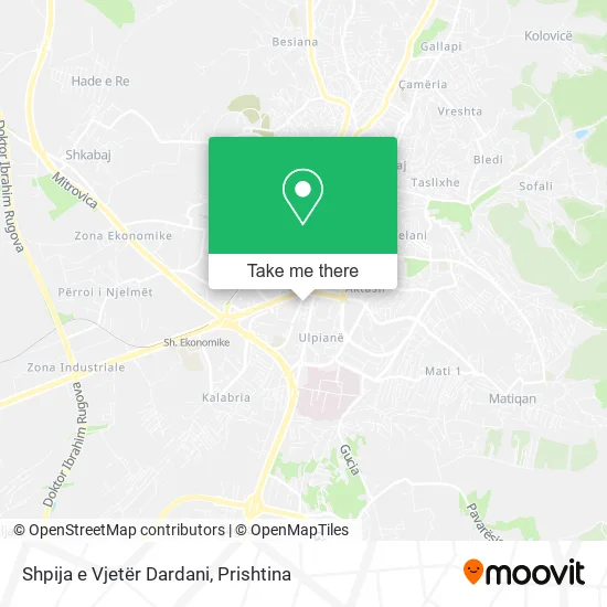 Shpija e Vjetër Dardani map