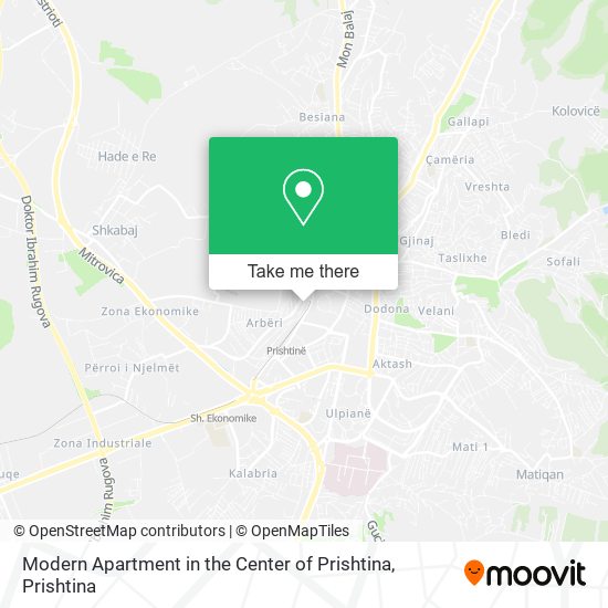 Modern Apartment in the Center of Prishtina map