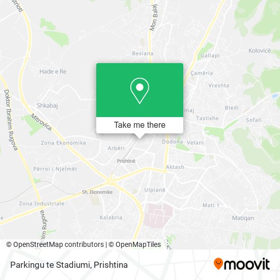Parkingu te Stadiumi map