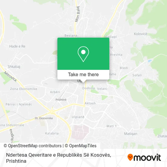 Ndertesa Qeveritare e Republikës Së Kosovës map