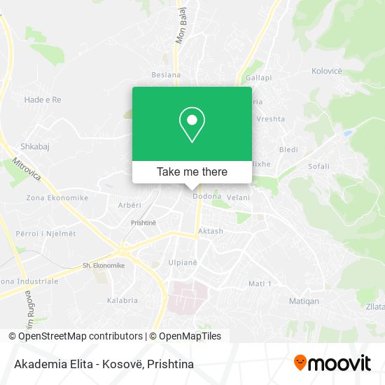 Akademia Elita - Kosovë mapa