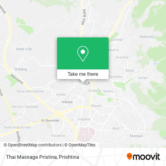 Thai Massage Pristina mapa