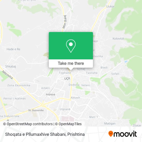 Shoqata e Pllumaxhive Shabani mapa