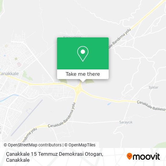 Çanakkale 15 Temmuz Demokrasi Otogarı map