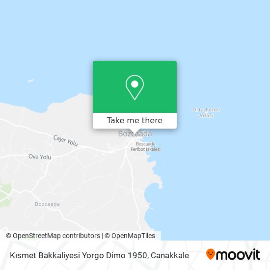 Kısmet Bakkaliyesi Yorgo Dimo 1950 map