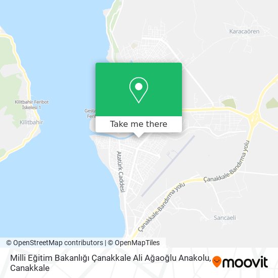 Milli Eğitim Bakanlığı Çanakkale Ali Ağaoğlu Anakolu map