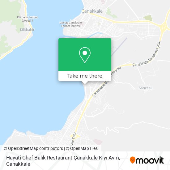 Hayati Chef Balık Restaurant Çanakkale Kıyı Avm map