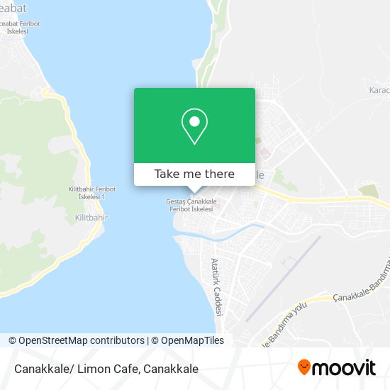 how to get to canakkale limon cafe in canakkale by bus or ferry