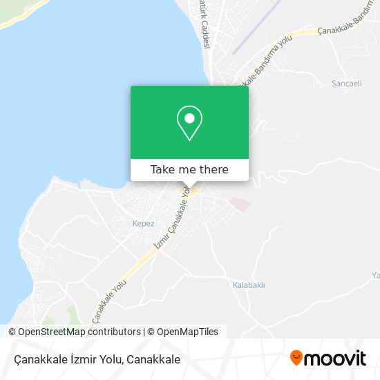 Çanakkale İzmir Yolu map