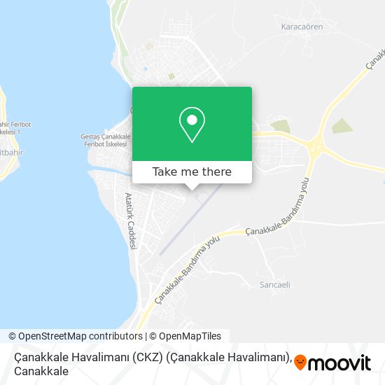 Çanakkale Havalimanı (CKZ) (Çanakkale Havalimanı) map