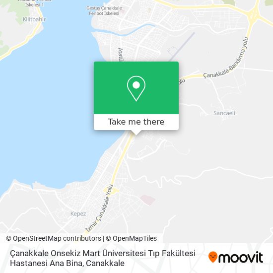 Çanakkale Onsekiz Mart Üniversitesi Tıp Fakültesi Hastanesi Ana Bina map