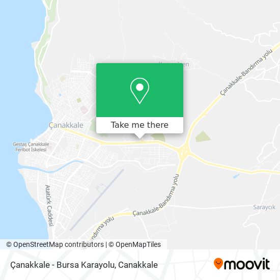 Çanakkale - Bursa Karayolu map