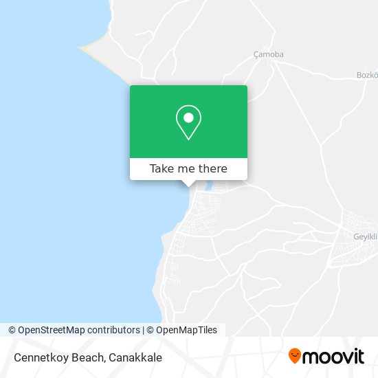 Cennetkoy Beach map