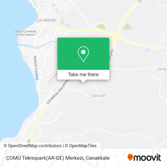 ÇOMÜ Teknopark(AR-GE) Merkezi map