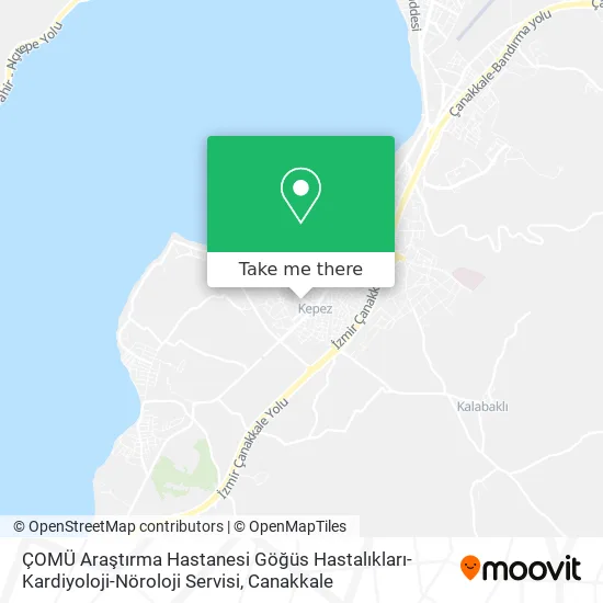 ÇOMÜ Araştırma Hastanesi Göğüs Hastalıkları-Kardiyoloji-Nöroloji Servisi map
