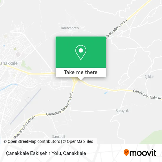 Çanakkale Eskişehir Yolu map