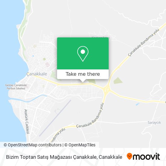 Bizim Toptan Satış Mağazası Çanakkale map