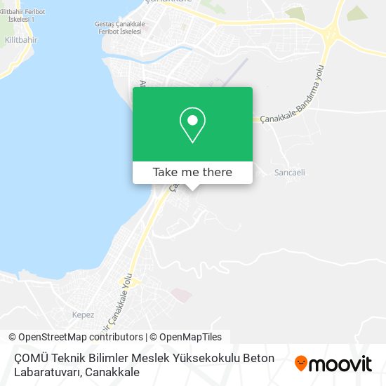 ÇOMÜ Teknik Bilimler Meslek Yüksekokulu Beton Labaratuvarı map