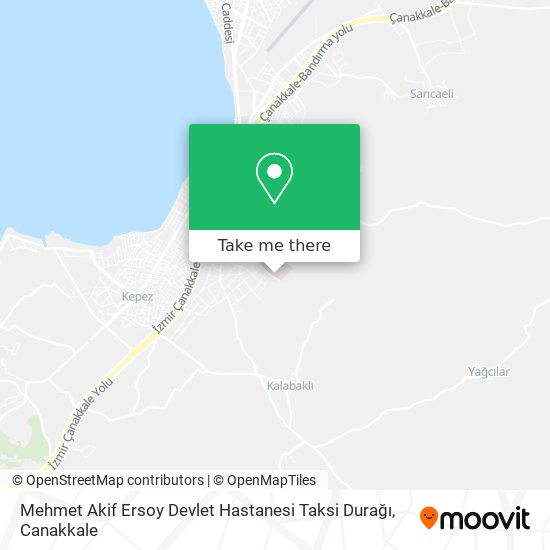 Mehmet Akif Ersoy Devlet Hastanesi Taksi Durağı map