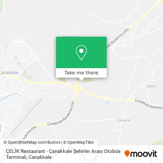 ÇELİK Restaurant -  Çanakkale Şehirler Arası Otobüs Terminali map