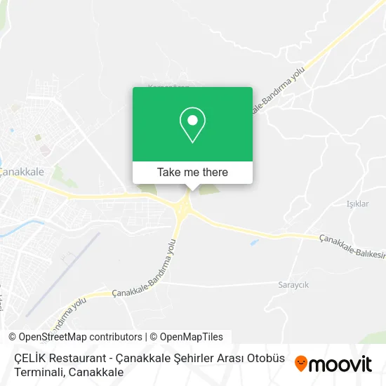 ÇELİK Restaurant -  Çanakkale Şehirler Arası Otobüs Terminali map
