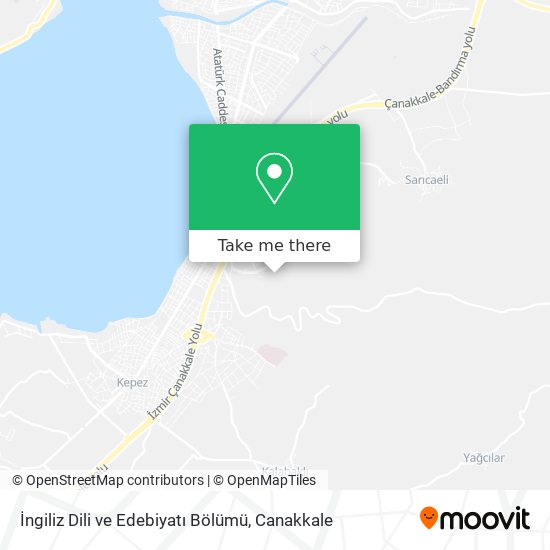 İngiliz Dili ve Edebiyatı Bölümü map