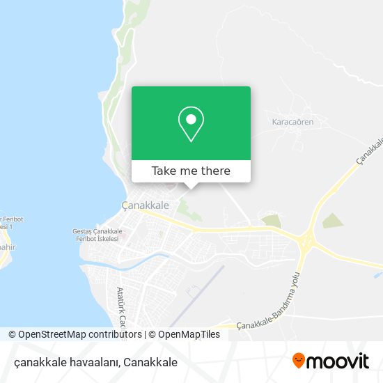 çanakkale havaalanı map