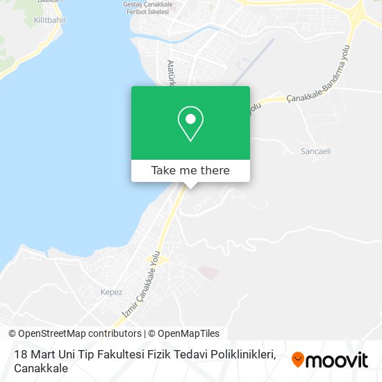 18 Mart Uni Tip Fakultesi Fizik Tedavi Poliklinikleri map