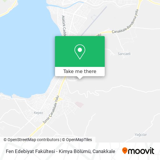 Fen Edebiyat Fakültesi - Kimya Bölümü map