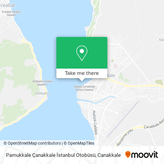Pamukkale Çanakkale İstanbul Otobüsü map