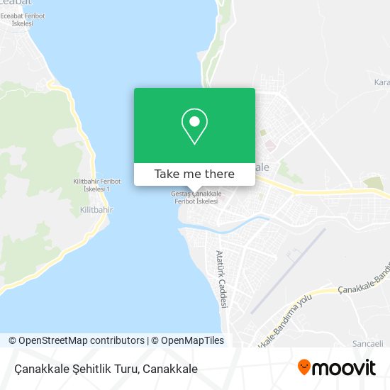 Çanakkale Şehitlik Turu map