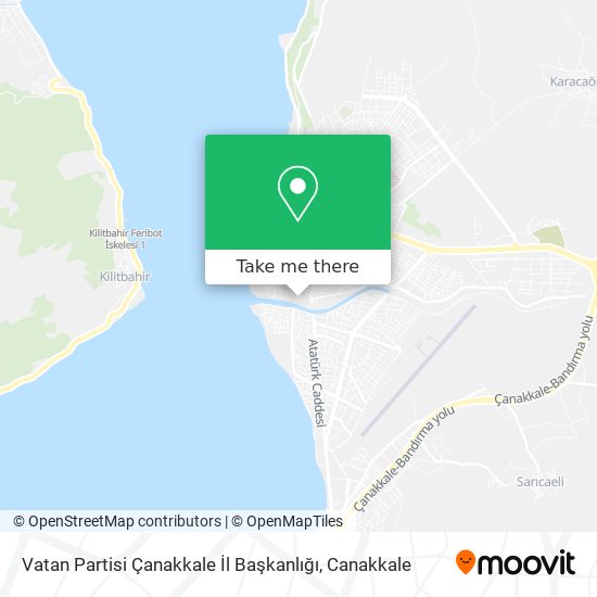 Vatan Partisi Çanakkale İl Başkanlığı map
