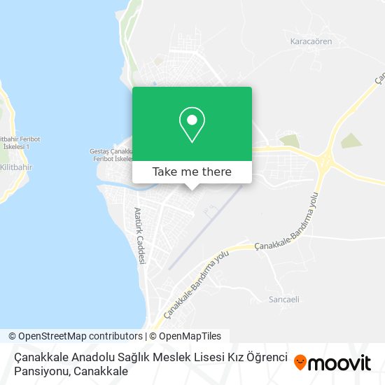 Çanakkale Anadolu Sağlık Meslek Lisesi Kız Öğrenci Pansiyonu map