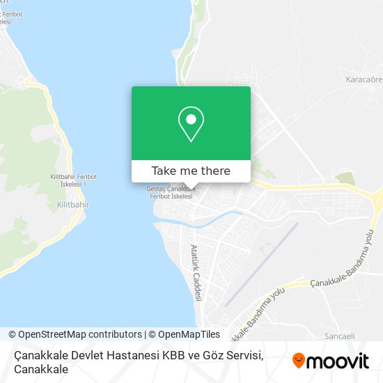 Çanakkale Devlet Hastanesi KBB ve Göz Servisi map