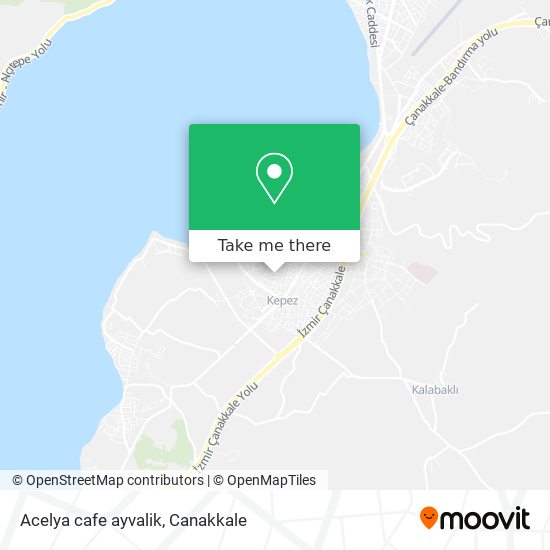 how to get to acelya cafe ayvalik in canakkale by bus ferry or cable car