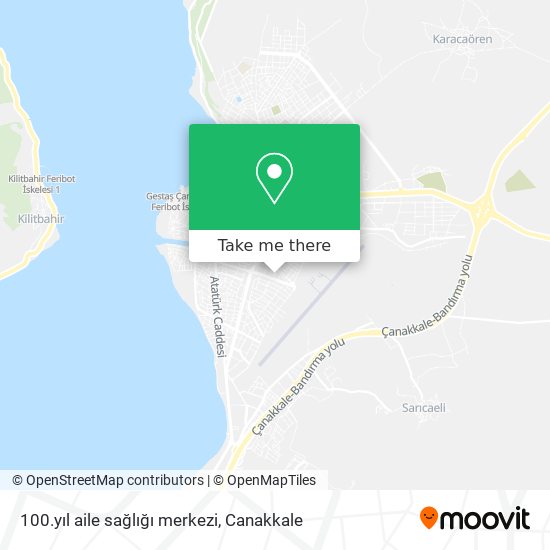 100.yıl aile sağlığı merkezi map