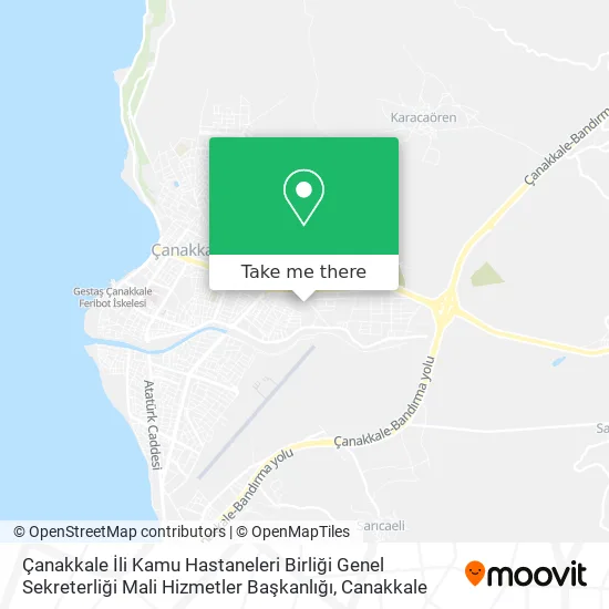 Çanakkale İli Kamu Hastaneleri Birliği Genel Sekreterliği Mali Hizmetler Başkanlığı map